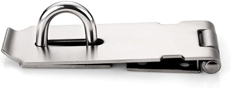 Door Hasp Latch, 5 inch Hasp Lock Stainless Steel Padlock Clasp with Screw for Door, Gate,Cabinets etc