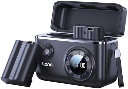 llano EN-EL3e Battery and Double Slot EN-EL3e Battery Charger with Smart Display, 2-Pack 2400mAh USB-C Replacement Battery for Nikon D50, D70, D70s, D80, D90, D100, D200, D300, D300S, D700 Camera