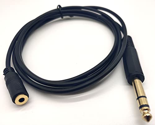 Cable adaptador de audio Jack 3.5mm a 6.35mm 1.5 m miniatura 4