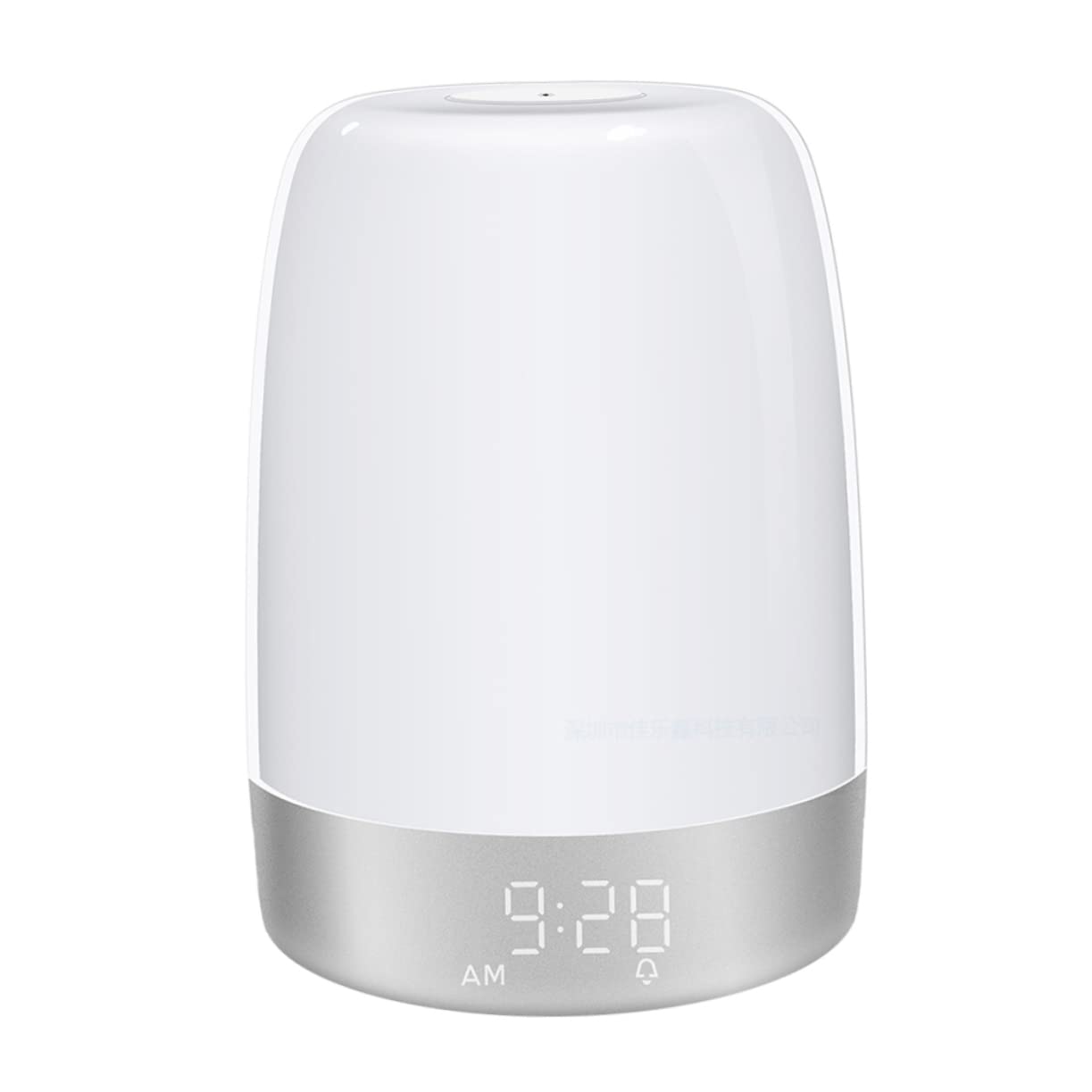 Zerodeko Lampe de Chevet Lampe Tactile Blanche Réveil LED Veilleuse Multifonctionnelle Fonction Minuterie et Lumière Colorée et Design Moderne pour Chambre