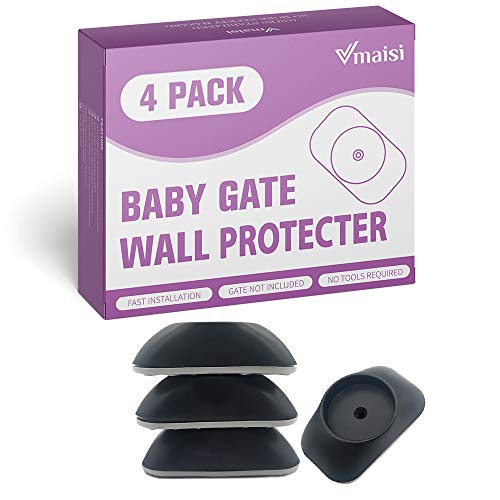 Vmaisi Baby Gate Wall Cup Protector Make Pressure Mounted Safety Gates More Stable - Wall Damage-Free - Fit For Doorway, Door Frame, Baseboard - Work On Dog & Pet Gates (Black) #TOP5