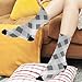SyXIOP Gray Plaid Checkered Fashion womens crew sock running casual wicking mens tube socks (2-Pair)