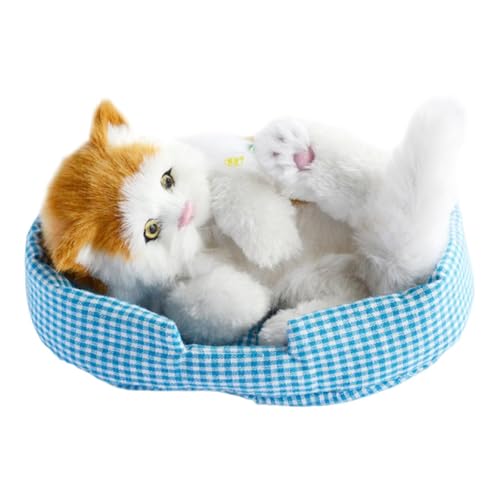 KESOTO Peluche Interactive de Chat pour Enfants avec Sons Réalistes, Cat Orange de Tête