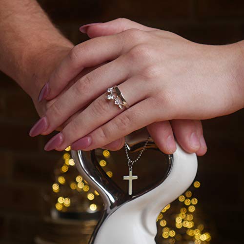 Epiphaneia Celebrate Easter Christian Wedding Statue Featuring A Cross In Heart And Poem - Ideal Gift For The Couple In Love, Engagement, Anniversary, Bridal Shower, And Religious Marriage Decor #TOP5