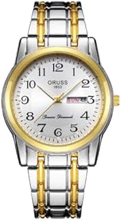 Men's Gold and White Watch in Gift Box – Stainless Steel Two