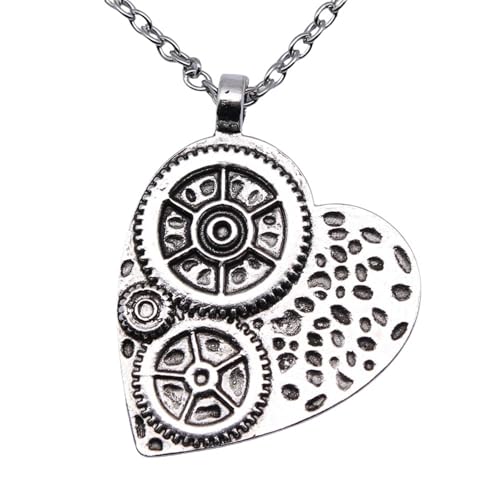 Collier pendentif antique cœur grand format résistant pour sublimer vos tenues