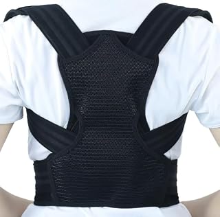 Posture Corrector Back Shoulder Belt Breathable Comfortable Sweat-Absorption Support Correct Back Posture (L (Large)