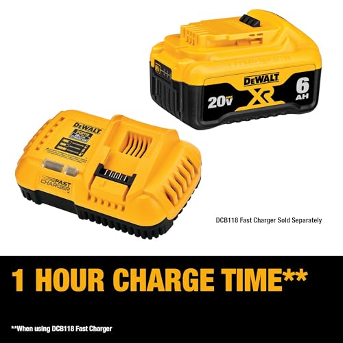 DEWALT 20V MAX XR Battery 6 Ah Lithium Ion, 2-Pack, Premium High Capacity Long Lasting Cordless Tool Battery Packs (DCB206-2) by DEWALT - Image 5