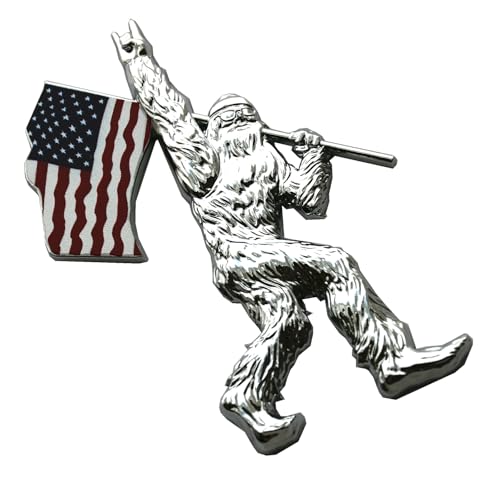 Emblema Sasquatch para coche con acabado cromado resistente y diseño universal 3