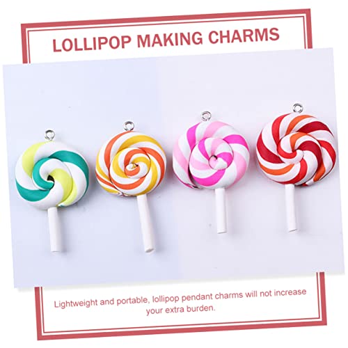 COHEALI 60 Pçs Pirulito Pingente Doces Jóias Encantos Pirulitos Pirulitos Arco-Íris Caixa Do Telefon