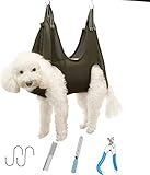 QQAPPU Pet Grooming Hammock Helper 6 in 1 Breathable Dog Hammock Restraint Bag,Pet Supplies Kit with