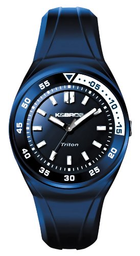 Preisvergleich Produktbild K&bros Miyota Uhr 9475 blau / weiß