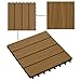 Durable Deep Embossed WPC Decking Tiles 11.8