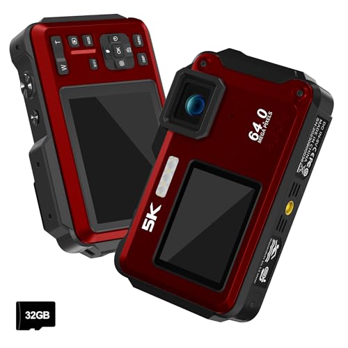 5K Digital Camera for Photography 16FT Vlogging Camera Selfie Dual Screens