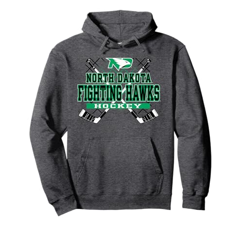 North Dakota Fighting Hawks Hockey Sticks Pullover Hoodie
