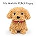 Beeswan My Realistic Robot Puppy – Interactive Walking & Barking Robotic Dog, Lifelike Plush Puppy Toy with Tail Wagging & Ear Twitching, for Kids (Brown)