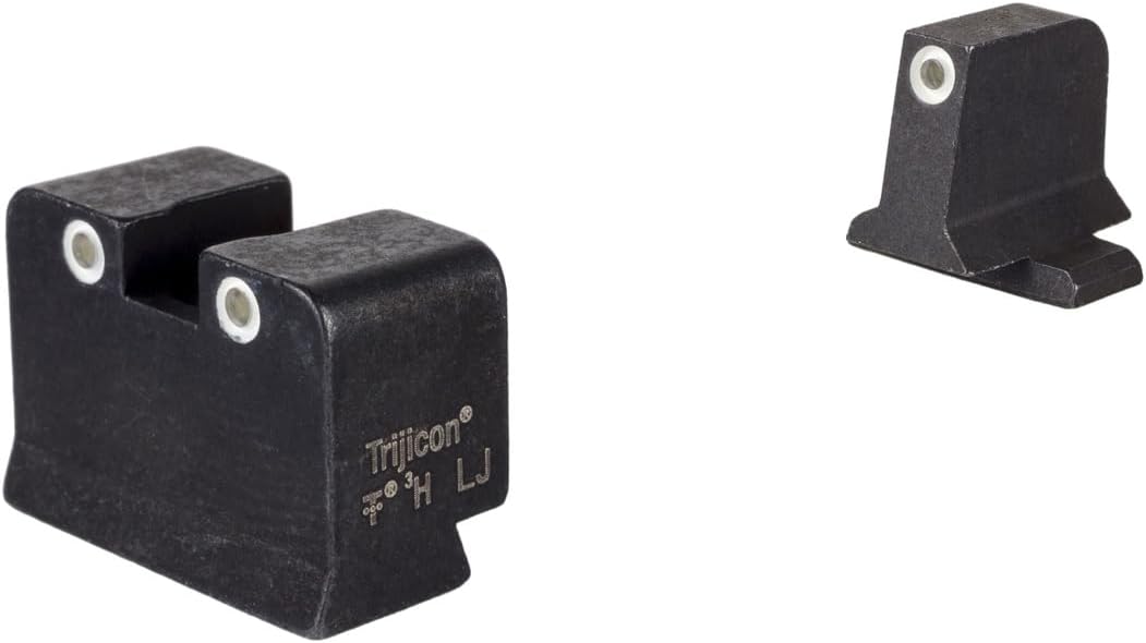 Trijicon FN204-C-600996 Bright & Tough Night Sight Suppressor Set, Fnh FN509, White Front & Rear with Green Lamps