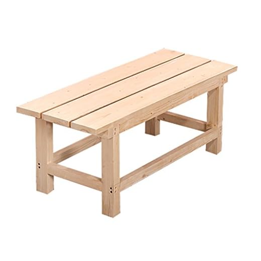 Massiv träbänk långa barstolar skobänkar sängstolar badrumspallar bastu bänkar park promenadbänkar loungepallar 40cm*40cm*100cm