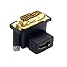 Produktbild Cablecc 90 Grad nach Oben abgewinkelter DVI-Stecker auf HDMI-Buchse, Adapter für Computer & HDTV & Grafikkarte
