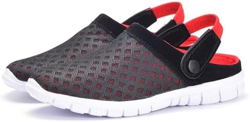 Klompen Mannen Muiltjes Zomer Vrouwen Mesh Ademend Tuin Schoenen Antislip Strand Slippers Aqua Sandalen,Rood,42 EU