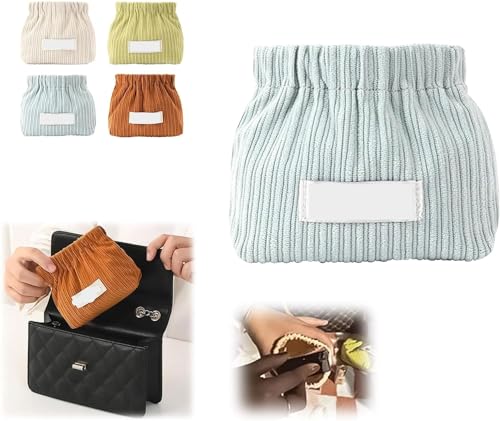 Organiseur élastique en velours côtelé, 2 pièces, sac de rangement élastique en velours côtelé, sac de rangement élastique en velours côtelé, organisateur d'accessoires pour cheveux, sac de rangement