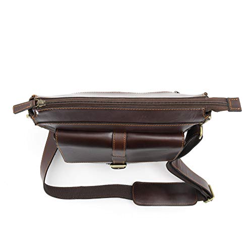 Style n Craft Tall Crossbody Messenger Bag, Dark Brown - Thumbnail 3