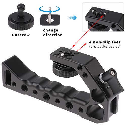 Image of Fotga Alloy Aluminum Camera Cage Stabilizer Bracket + Top Handle for Sony A7C ILCE-7C α7C Mirrorless DSLR Camera Video Film Making