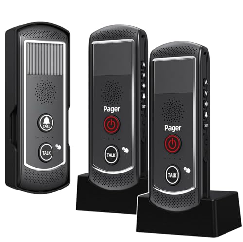 PANDAAR Wireless Doorbell for Home, Wireless Intercom System,Two-way Intercom Doorbell with 4900ft Range, 21 Chimes, 16 Channels, Waterproof Door Chime Kit for house,Business,Classroom(Black) PANDAAR Wireless Doorbell for Home, Wireless Intercom System,Two-way Intercom Doorbell with 4900ft Range, 21 Chimes, 16 Channels, Waterproof Door Chime Kit for house,Business,Classroom(Black)
