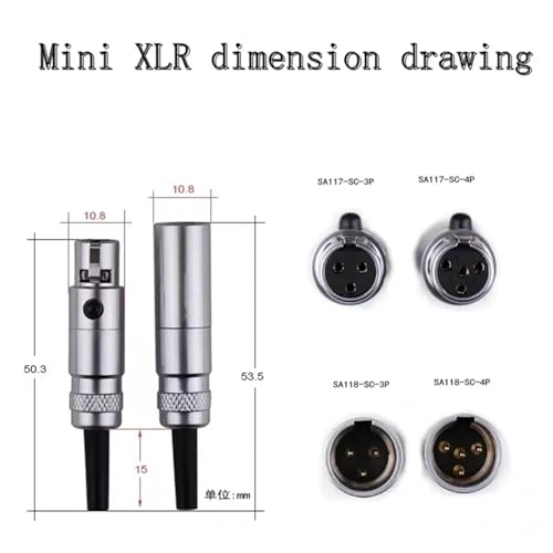 Mini conector de audio de 6 pines macho gris para sustitución en auriculares 5