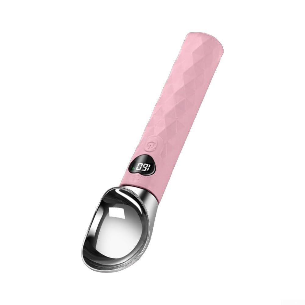 Set Cuchara Helado 2 Unidades Calentamiento para rápido Set Cuchara(Pink)