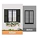 Ortus Collective Exterior Window Shutters - Weather-Resistant Polypropylene, Easy DIY Install - Louver Shutters for Windows Outside, Vinyl, Brick, 14.5