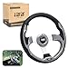 10L0L 13" Golf Cart Steering Wheel or Adapter, 6 Holes Generic Golf Cart Steering Wheel of Most Golf Cart EZGO Club Car Yamaha-Gray