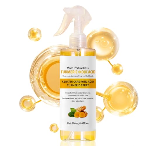 Peel Shot Keratin Care Kojic Acid Turmeric Spray 200ml, Exfoliating Kojic Acid Turmeric Shots, Tumeric Shot, Gently Exfoliates and Helps Reveal Smoother, for All Skin Types (1PCS)