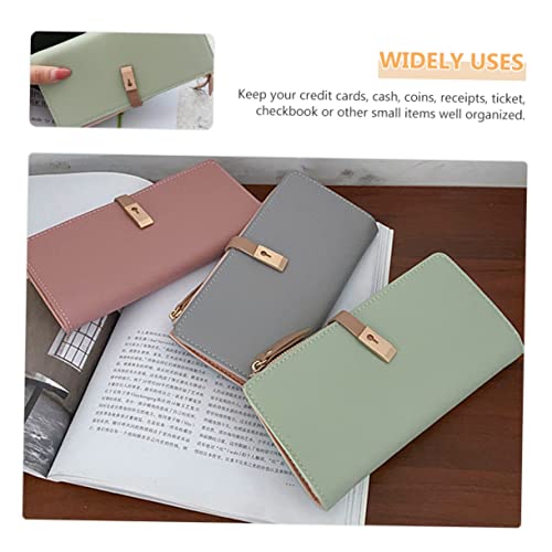 CALLARON 4 Pcs carteira comprida carteira com zíper carteira longa feminina carteira de couro bolsa