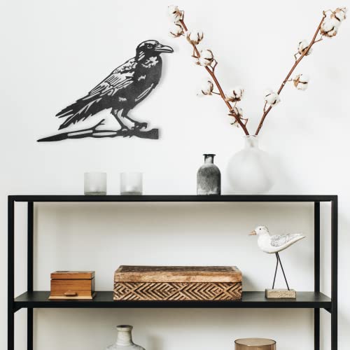 Renovatio Metal Raven - Metal Birds Yard Decor - Metal Yard Art - Tree Decorations Outdoor - Backyard Decor - Garden Gift - Garden & Patio Decor - Halloween Decoration Outdoor #TOP5
