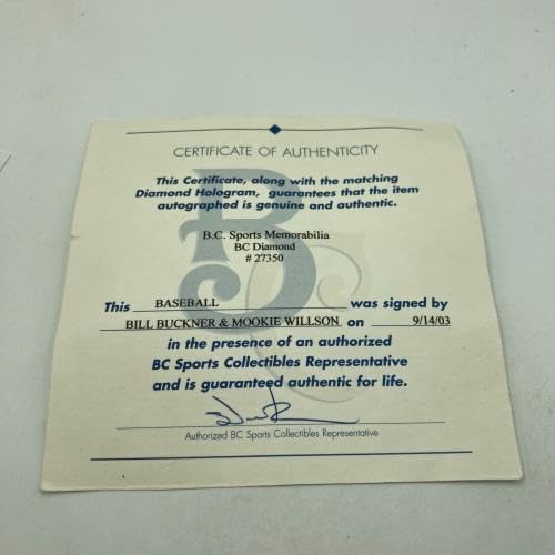 Amazon.com: Rare Bill Buckner & Mookie Wilson Signed 1986 World 