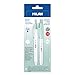 Milan Blister 1 Kugelschreiber P1 blau + 1 Druckbleistift PL1 0,7 mm, Edition +, BWM10447IBG, Weiß und Türkis, Juego de 2 piezas