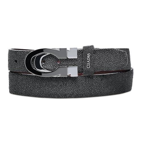 Cuadra Belt for Men in Genuine Stingray Leather Black