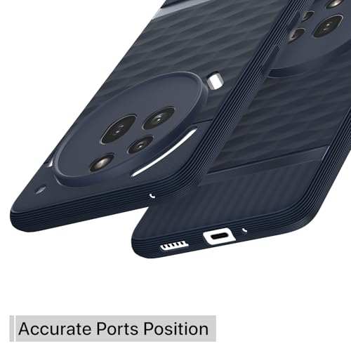 Image of Pikkme Back Cover for Nothing Phone 3a Pro 5G Soft Grip 3D Hexa Cube Texture Silicone Bumper Case (Blue)