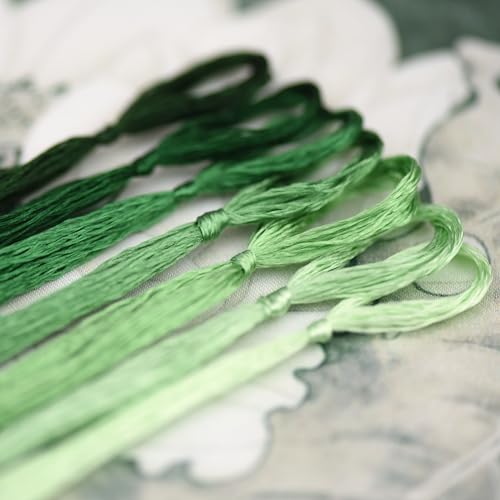 Image of MIINGGUXIUYI Mulberry Silk Floss Embroidery Thread Floss-Cross Stitch Threads China Silk Woven Jewelry Threads DIY Sewing Kits (91)