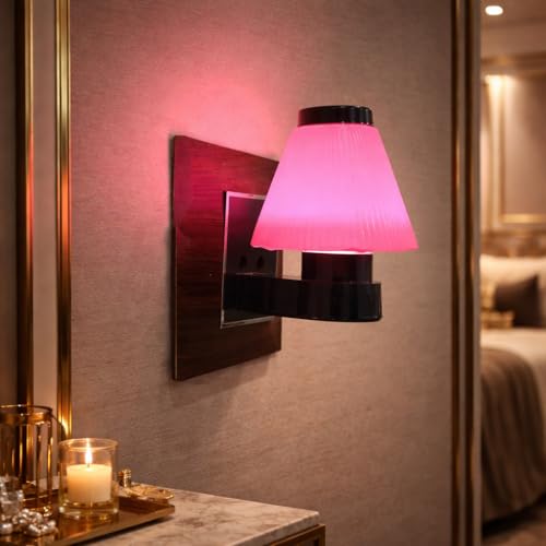 Image of GURUSOAMI Small lamp Type 2 Pin Night Lamp 0.5 Watt Plug & Play Bulb for Bedroom, Living Room, Zero Watt Light Direct Socket use for Night (Pink, 1)