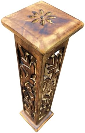SAMASIA wooden incense holder tower | Ash Catcher and Cone Burner | For Aromatherapy, Meditation, Yoga, Reiki, Weddings