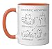 Scientific Meowthod Funny Science Cat Teacher Student Cool Ceramic Mug, Orange/White