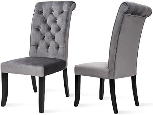 Harper Bright Design Tufted Armless Upholstered Accent Chair Set of 2 (Grey), Gray