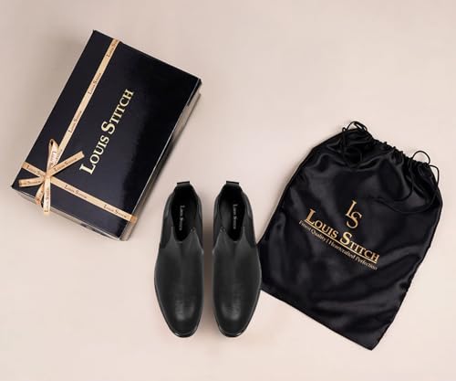 Image of LOUIS STITCH Mid-Top Ankle Slip-On Chelsea Boots for Men | Men's Chelsea Boots | Casual and Semi Formal Boots for Men | LSLXPLCL