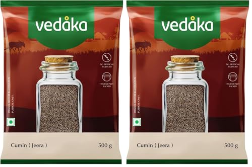Image of Amazon Brand - Vedaka Cumin Whole | 500 g | Safed Jeera | No Added Colours or Preservatives (Pack of 2)