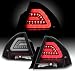 For Chevy Impala Black Bezel LED Tail Lights Rear Brake Driver/Passenger Replacement Lamps