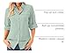 Womens UPF 50+ UV Sun Protection Safari Shirts Long Sleeve Outdoor Cool Quick Dry Fishing Hiking Gardening Shirts (5072 Bean Green M)