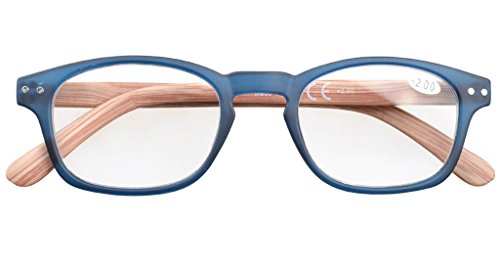 Eyekepper Bamboo Pattern Arms Reading Glasses-5 Pack Include Reading Sunglasses For Women Men Reading,+2.00 Reader Eyeglasses #TOP2