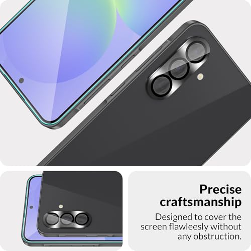 Image of FIRST MART Tempered Glass for Samsung Galaxy A36 5G with Black Camera Ring Guard & Installation Kit | HD Clear Edge-to-Edge Screen Protector, Scratch Resistant, Case-Friendly | Pack of 1